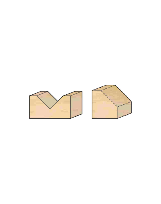 V Groove Bits with Flat Face